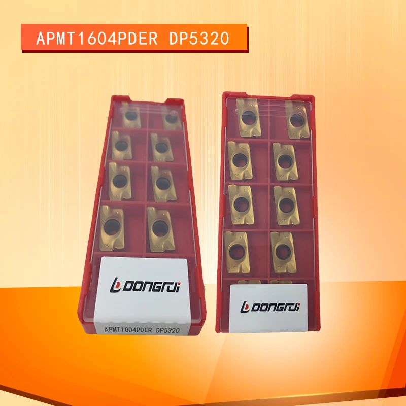 100 шт. карбида вставки APMT1604 DP5320 25R0. 8 вставки для ЧПУ Инструмент NC золото