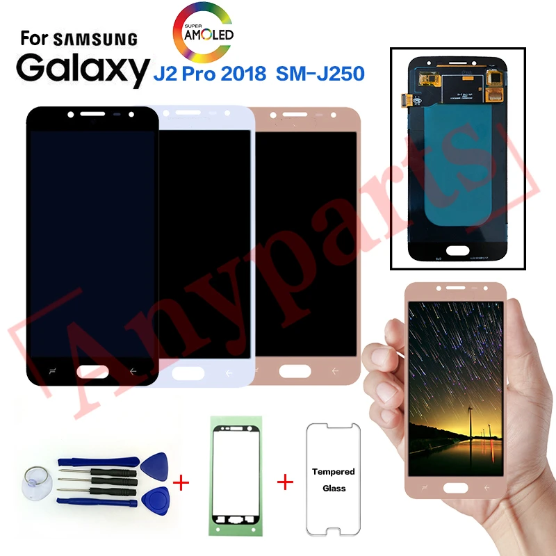 Дисплей AMOLED для Samsung J2 Pro J250 быстрая замена жк-экрана samsung 2018 | Мобильные телефоны и
