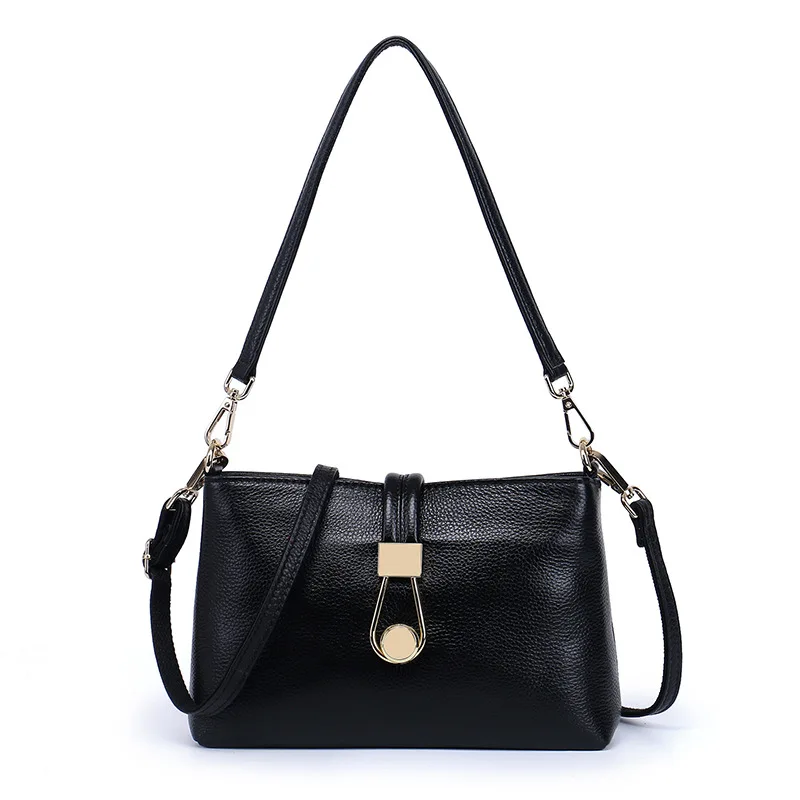 

2017 New Fashion 100% Genuine Leather Women Small Handbag Ladies Messenger Bag Designer Purse Satchel Lock Lady Crossbody Bag