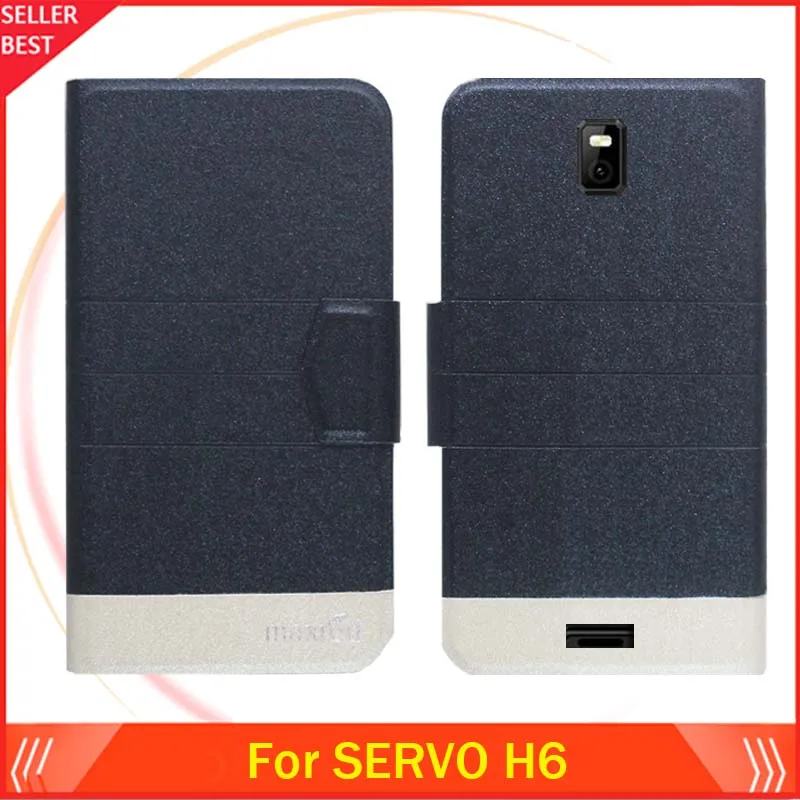 

5 Colors Hot!! SERVO H6 Case Customize Ultra-thin Leather Exclusive Phone Cover Folio Book Card Slots Free Shipping