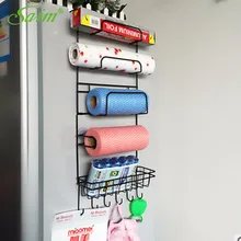 Multilayer Refrigerator Side Metal Storage Rack Kitchen Condiment Storage Hanger Rack Fridge Storage Organizer Kitchen Accessory