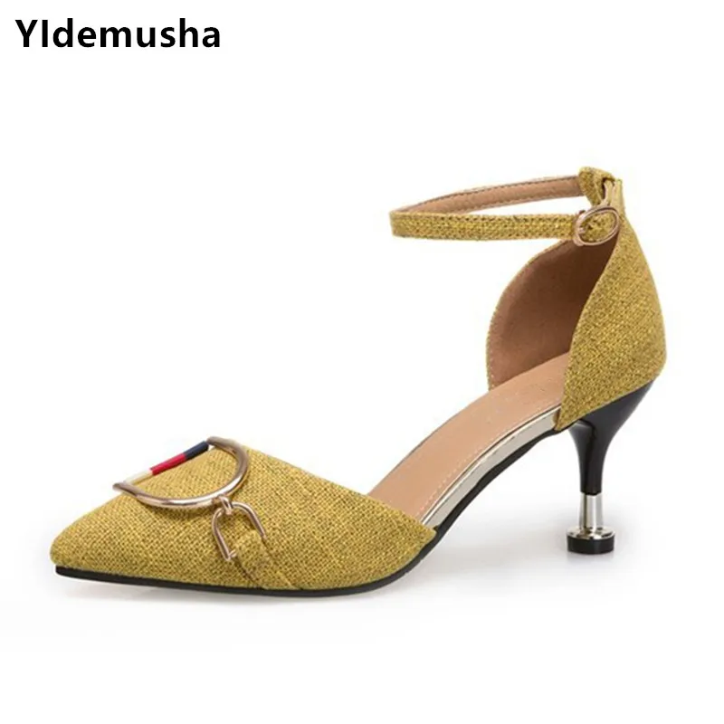 

New 2019 Fashion High Heels New Women Pumps Summer Women Shoes Thin Heel Pumps Comfortable Buckle Shoes Woman Platform Shoes