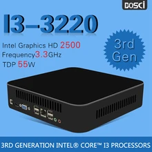Intel dual-core i3 3220 mini pc windows 10 настольный компьютер pocket pc nettop barebone системы ivy bridge hd2500 graphics hd wi-fi