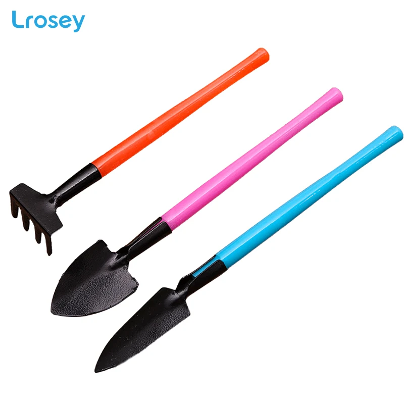 

Miniature Gardening Tools planting flower Spade Harrow shovel three-piece home decor garden decoration plants flower pot tools