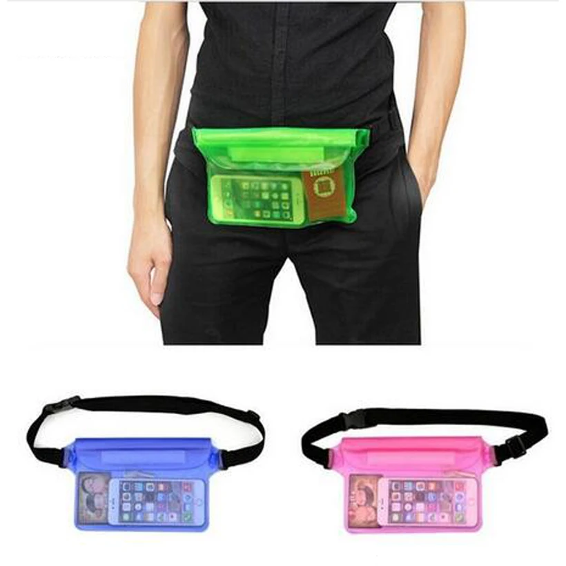

Outdoor Waterproof Swimming Waist Storage Underwater Surfing Sport Bag Moblie Phone Bags