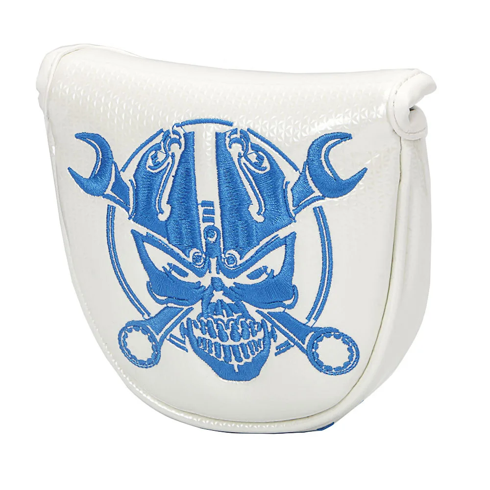 2018 Latest Skull Embroidery Golf Putter Clubs Headcovers Golf Mallet Headcover PU Leather 3Colors4