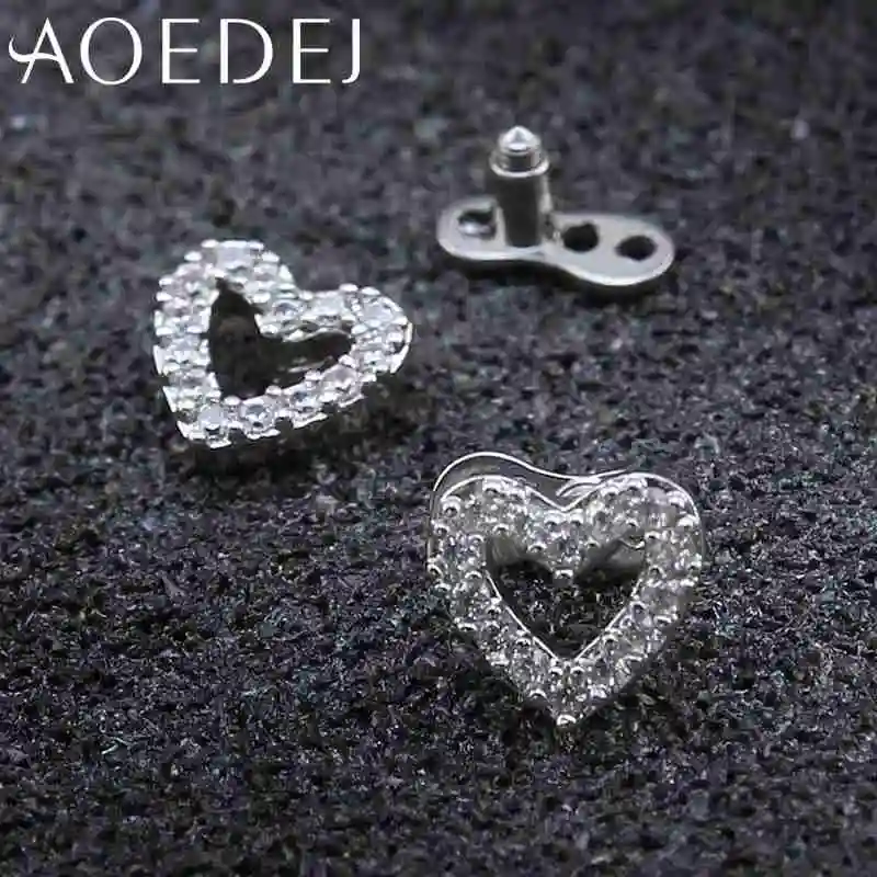 AOEDEJ титановая нержавеющая сталь Кожный Якорь треугольник микро Кожный Якорь кожа дайвер имплантаты ювелирные изделия пирсинг вложение