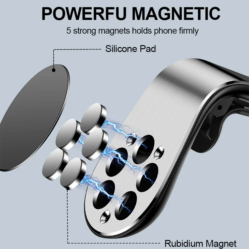 ZNP, магнитный автомобильный держатель для телефона, крепление на вентиляционное отверстие, подставка в машину, магнитный gps держатель для мобильного телефона для iPhone X 8 7 samsung S9 S10