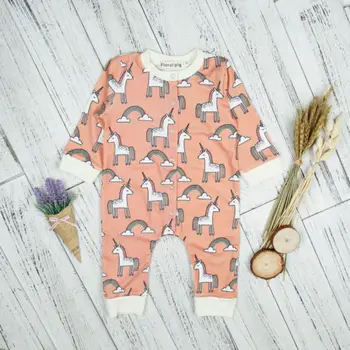 

Hot Cute Newborn Baby Girls Unicorn Romper Jumpsuit One-Piece Pullover Clothes Outfits