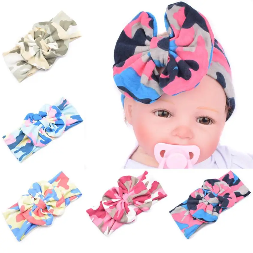 

Baby Infant Kids Girls Bowknot Hairband Turban Bowknot Headwrap Hairband