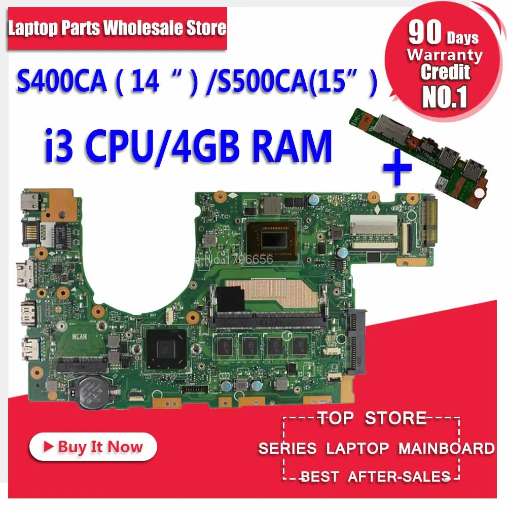 Отправка платы + S400CA материнская плата REV2.1/3 1 i3 3217U для For Asus S500CA ноутбука