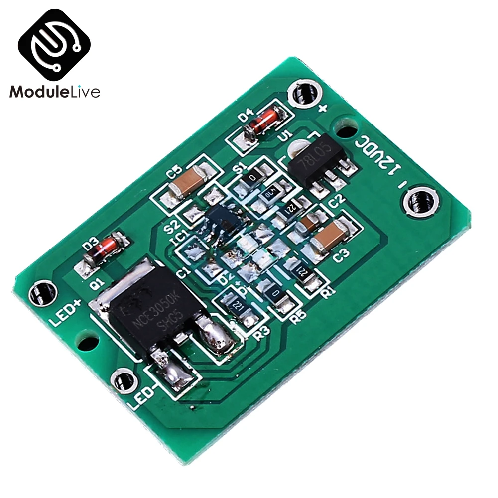 

12V Capacitive Touch Switch Sensor Module Push Button Touching Key Module Jog Latch With Relay DC 6-20V 3A