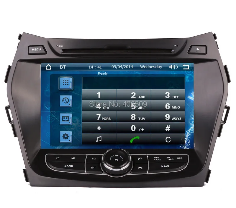 Top 2Din Head Unit Car Radio Car DVD Player GPS Navigation for Hyundai IX45 Santa Fe 2013 with Radio BT SD AUX Auto Audio 2