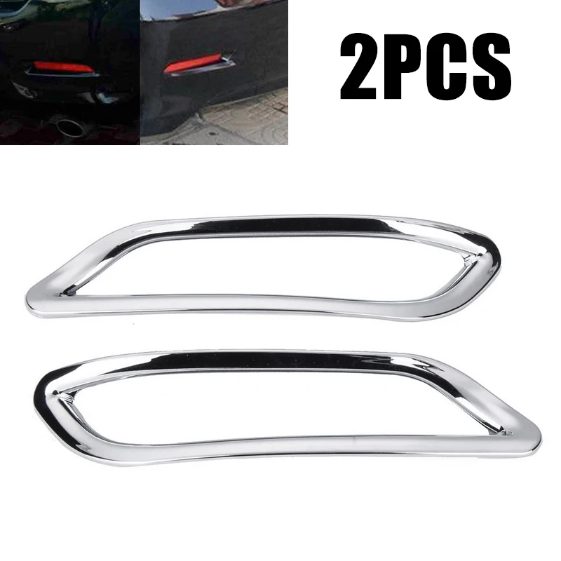 2pcs/set Chrome Rear Tail Fog Light Frame Cover Trim For Toyota Camry 2018