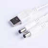 USB to 5.5 mm/2.1 mm 1 in 2 out DC splitter Cable 5 Volt 2A DC Barrel Jack Power Y Cable USB 5.5x2.1mm 1 To 2 1.5m ► Photo 3/5