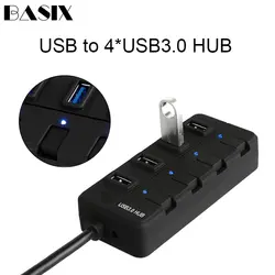 Basix USB Hub 3,0 высокое качество тип-c до 4 USB C концентратор расширитель ультратонкий мини Портативный 4-портовый usb type C концентратор для ПК