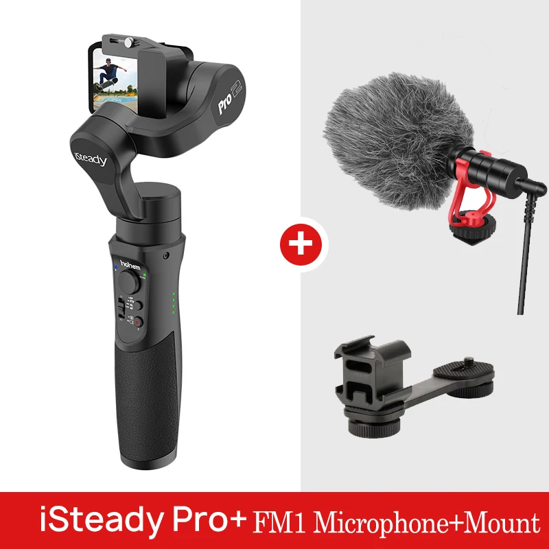Розово-красный Hohem iSteady Pro 2/Pro брызгозащищенный ручной карданный стабилизатор для Gopro Hero Osmo Action SJCAM YI камера для iPhone huawei - Цвет: Розово-красный