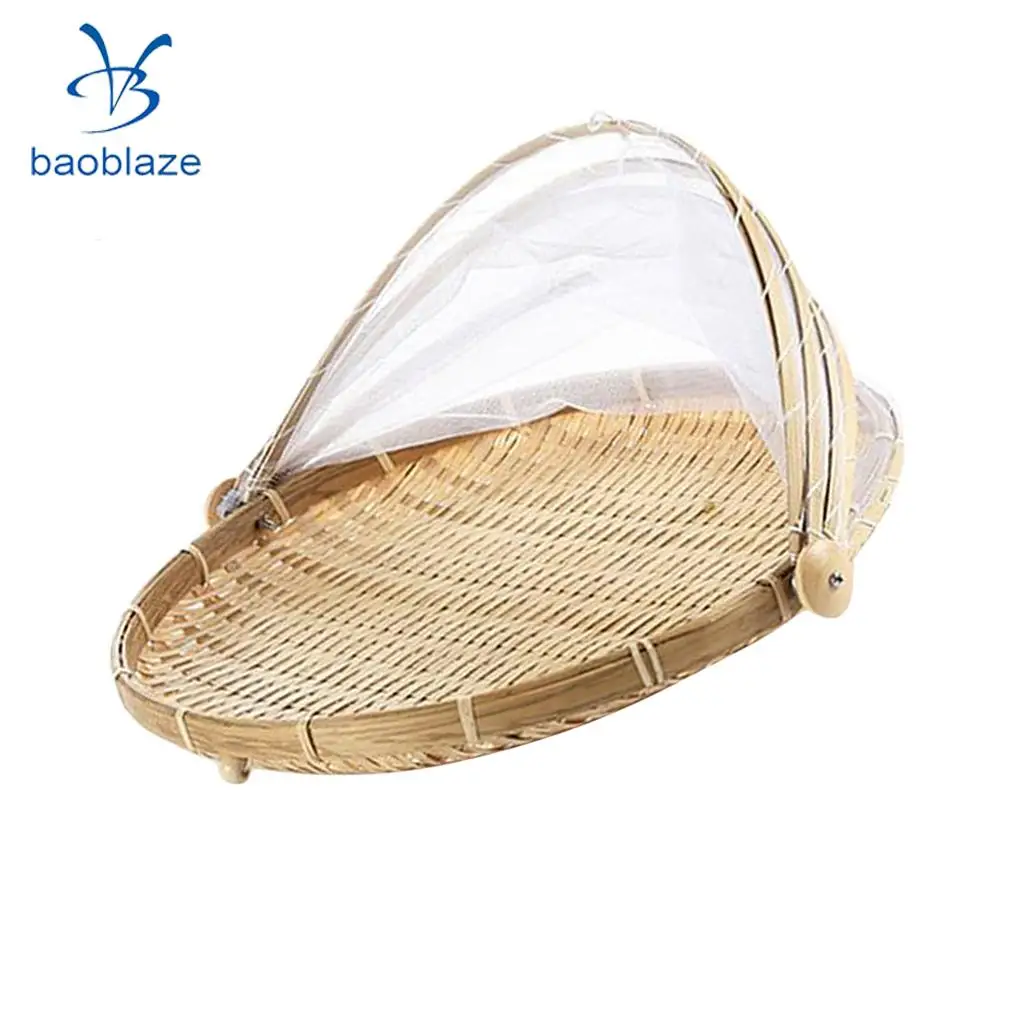 Bamboo Serving Food Tent Basket Hand Woven Fruit Baskets Storage 6 Designs