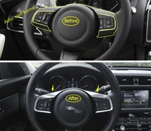 

Lapetus Car Steering Wheel Gear Shift Decoration Cover Trim Auto Accessories Fit For Jaguar XE 2016 2017 2018 ABS Pearl Chrome