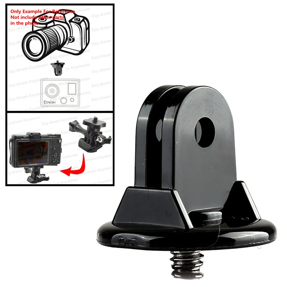 

Mini Tripod Screw Mount Adapter 1/4" Monopod Accessories for GoPro Hero 2 3 3+ Plus 4 5 6 Fusion Session Hero4 Hero3 Hero5 Black