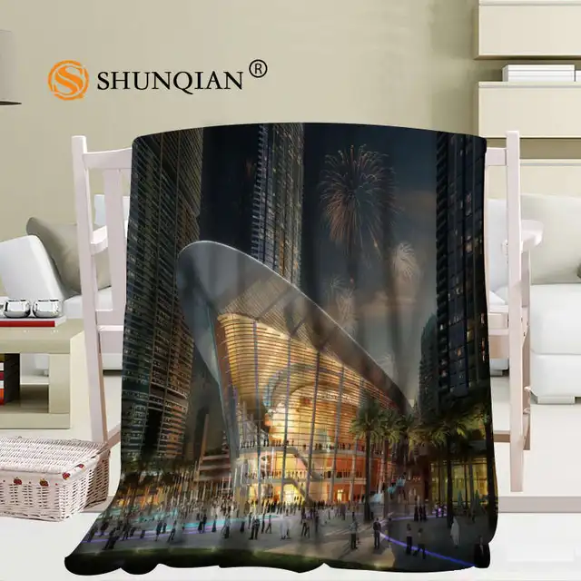 Custom Dubai City Blanket Soft DIY Picture Decoration Bedroom Size