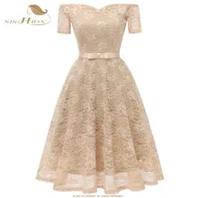 SISHION/ летние платья женские модные тонкие сексуальные Vestido с коротким рукавом повседневные зеленые розовые офисные вечерние кружевные платья VD0716