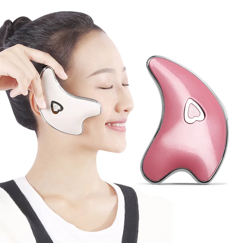 Электрический массажер для лица Gua Sha Board инструмент придания формы лицу скребок