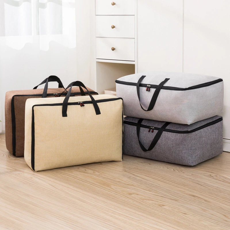 

Foldable Clothes Storage Bags Large Capacity Pillow Quilt Blanket Bedding Organizer Wardrobe Closet Zipper Pouch Accessories