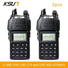 (2 PCS)KSUN UV68D Ham Two Way Radio walkie talkie Dual-Band Transceiver UHF/VHFDouble frequency BUXUN X-68D(Black)