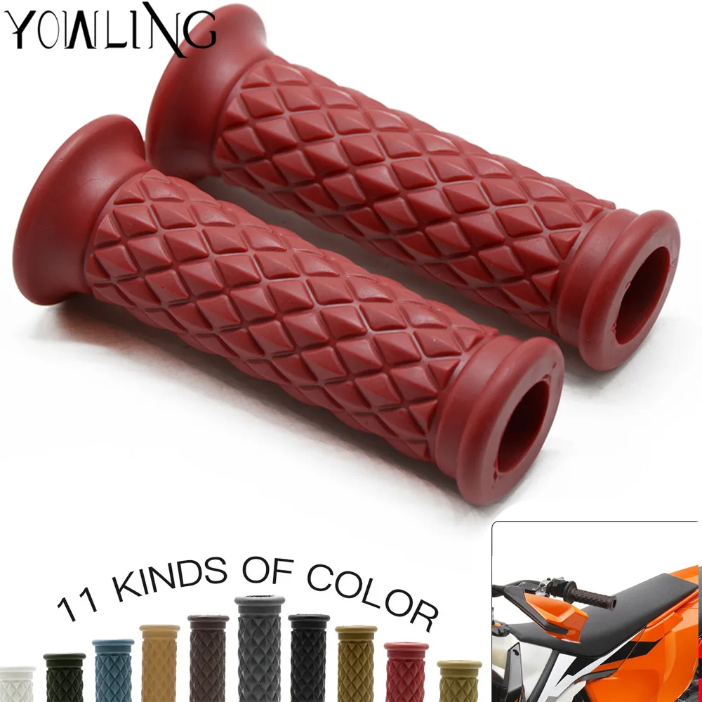 1 Pair Motorcycle Handlebars Custom Gel Aluminum Hand Grips 7/8 inch 22mm Moto Vintage | Автомобили и мотоциклы