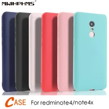 Силиконовый матовый чехол для redmi Note4/Глобальная версия redmi note4, мягкий ТПУ, конфетный чехол для телефона, чехол для Xiaomi redmi Note 4X