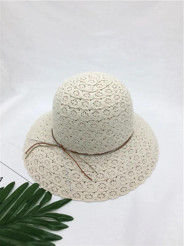 Женские шляпы из ковша, Корейская версия, однотонная цветная трубочка, мягкая, складная, с вырезами, в рыбацком стиле, простая, милая, женская, летняя, дышащая