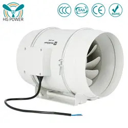 8 ''200 мм Высокая производительность Inline протока вентилятор Вытяжной вентилятор гидропоники воздуходувки для дома Ванная комната