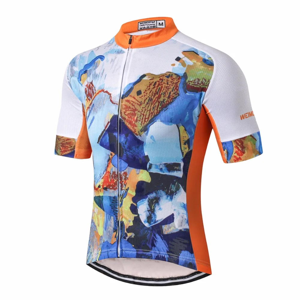 black and orange cycling jersey