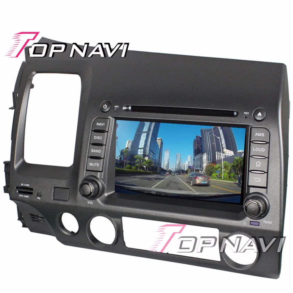 Topnavi 7 ''авто стерео для Honda Civic 2006 2007 2008 2009 2010 2011 Bluetooth пульт дистанционного управления устройства Wi-Fi Multimedia игроки