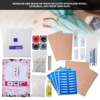 

Pen Kits Semipermanent Tattoo Kit Eyebrows Eye Liner Makeup Practice Tool for New Beginner Microblading Tattoo Makeup Kit