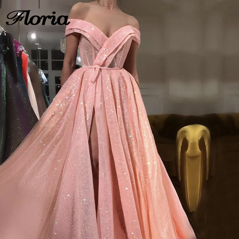 

Peach Split Mermaid Formal Evening Party Dresses Turkish Arabic Kaftan Evening Prom Gowns Dresses Abendkleider Vestidos de festa