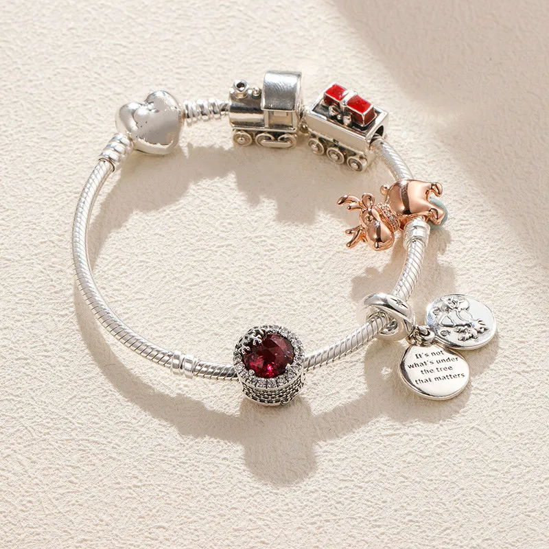 

Pan Bracelet DIY Ladies Gift Party Jewelry 925 Sterling Silver Joy Christmas Popular