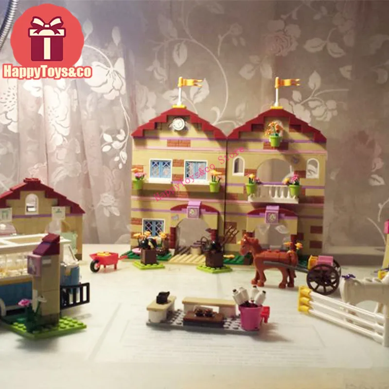 

BELA Friends series 3185 1118Pcs Summer Riding Camp toys For Children Gift 10170 Building Blocks Set Compatible Education