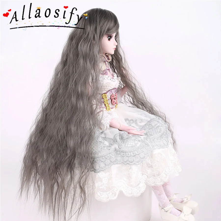 Allaosify модный стиль размер 1/3 1/4 BJD SD парики MSD длинные коричневые высокотемпературные волоконные волосы для кукол аксессуары