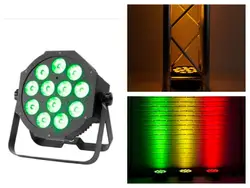 10 шт./лот, ADJ светодиодный par 12x3 W RGB 3in1 Вход IEC/Выход Тонкий Par38 свет American DJ дискотека этап огни ночного клуба, бара