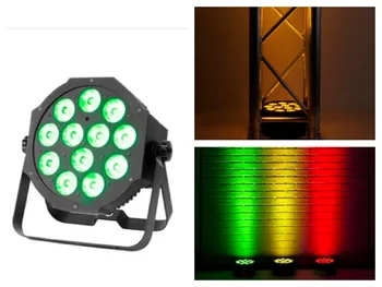 

10pcs/Lot, ADJ LED par 12x3W RGB 3in1 IEC input/output Slim Par38 Light American DJ Disco Stage Lights Disco Club Bar