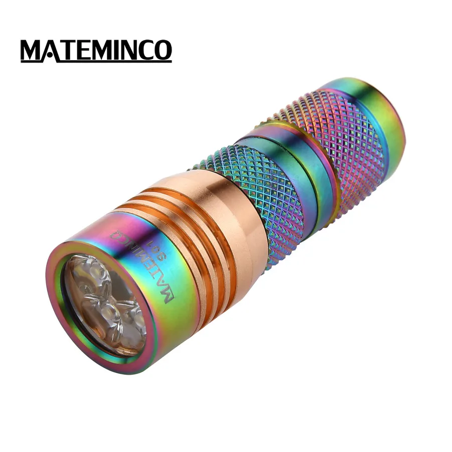 Mateminco S01 4* Cree XPG3/Nichia 219C 2200 люмен 18350 Мини Тактический светодиодный вспышка светильник фонарь светильник - Испускаемый цвет: Colorful