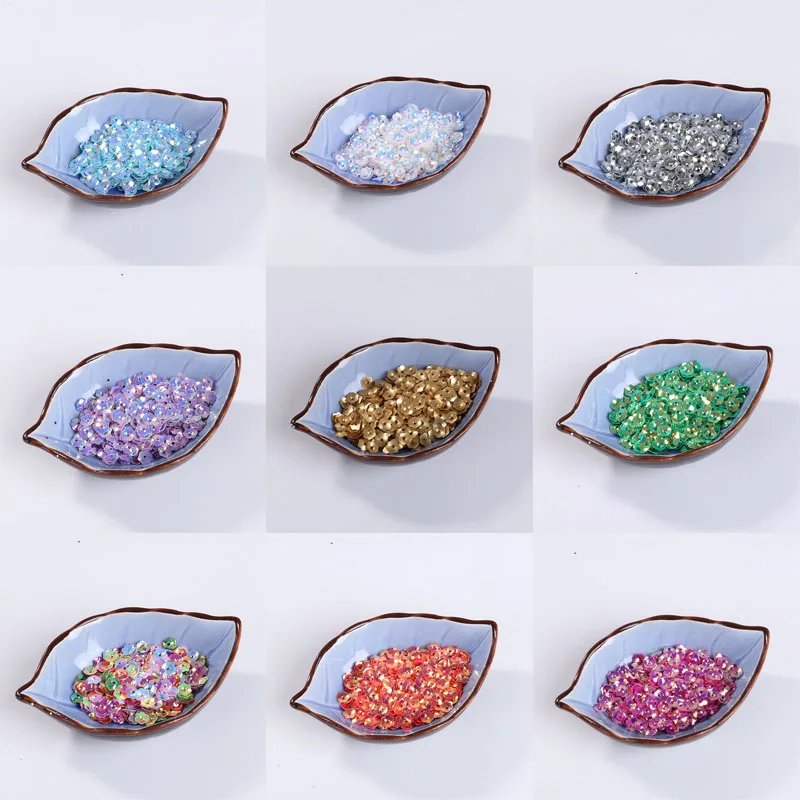 

Hot Sale 360pcs 8MM Matte Plum Flower Cup Sequins Sewing Craft/Embellishment Findings 3D Flowers Shape Sequin For Craft