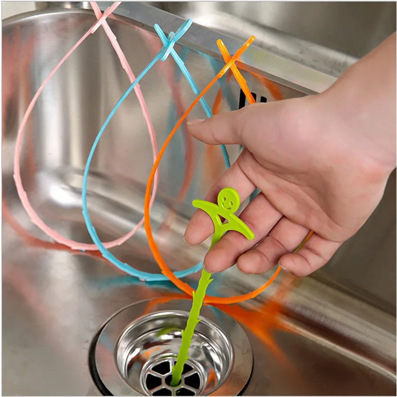 

Practical Sink Cleaning Tools Pipeline Dredge Sink Clogged Hair Cleaner Hook Hose Pipe Sewer Cleaner Kitchen Bathroom