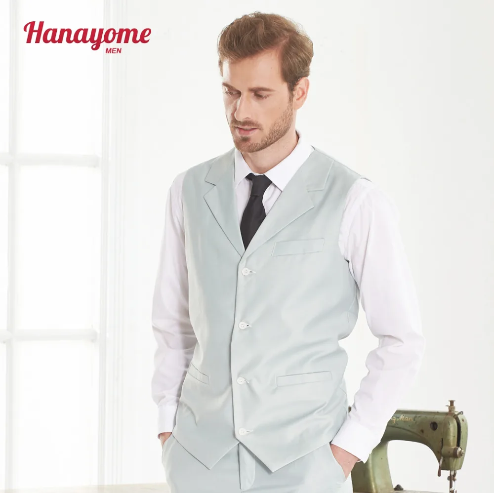 Men's Slim Fit Suit Vest 2017 Designer Adjusted Sleeveless Business Casual 4 Buttons Suit Waistcoat Green Evening Colete SI96