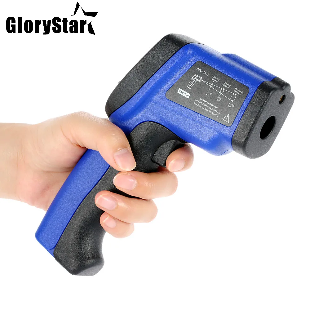 

Digital LCD Laser IR infrared thermometer Non-Contact Professional Temperature Tester Pyrometer Range -50~900 degrees