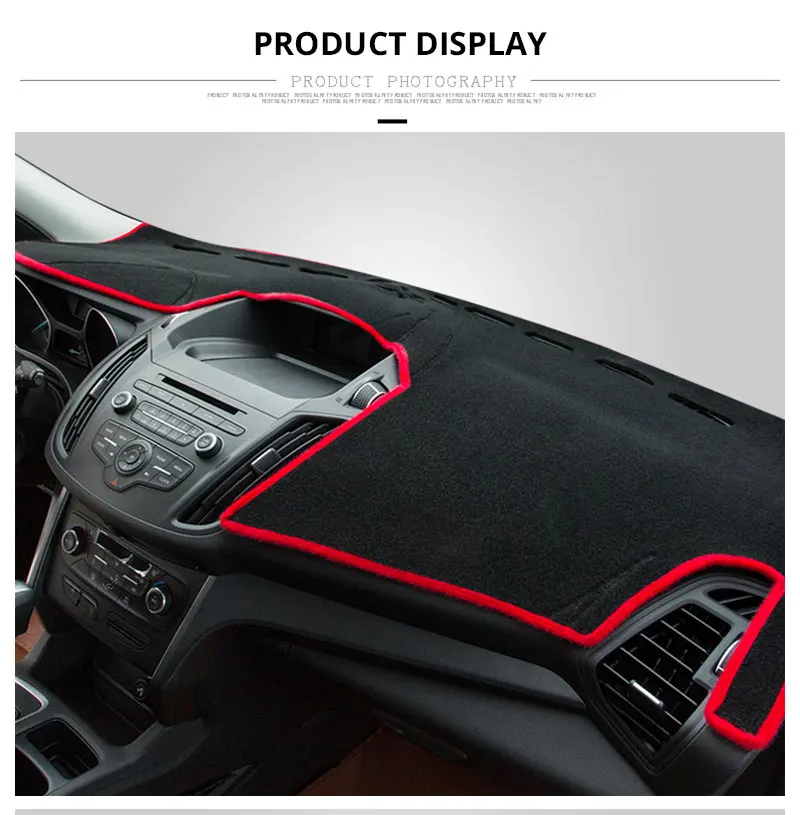 For LHD Ford Kuga Escape 2013 2014 2015 2016 2017 Car Dashboard Mat Cover Pad Auto Shade Cushion Interior Protector Accessories (7)