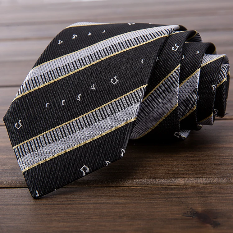 Música nota bordado Pinao teclado Inglés Japonés escuela niñas y niños k uniforme cuello corbata estudiantes corbata Cosplay colores