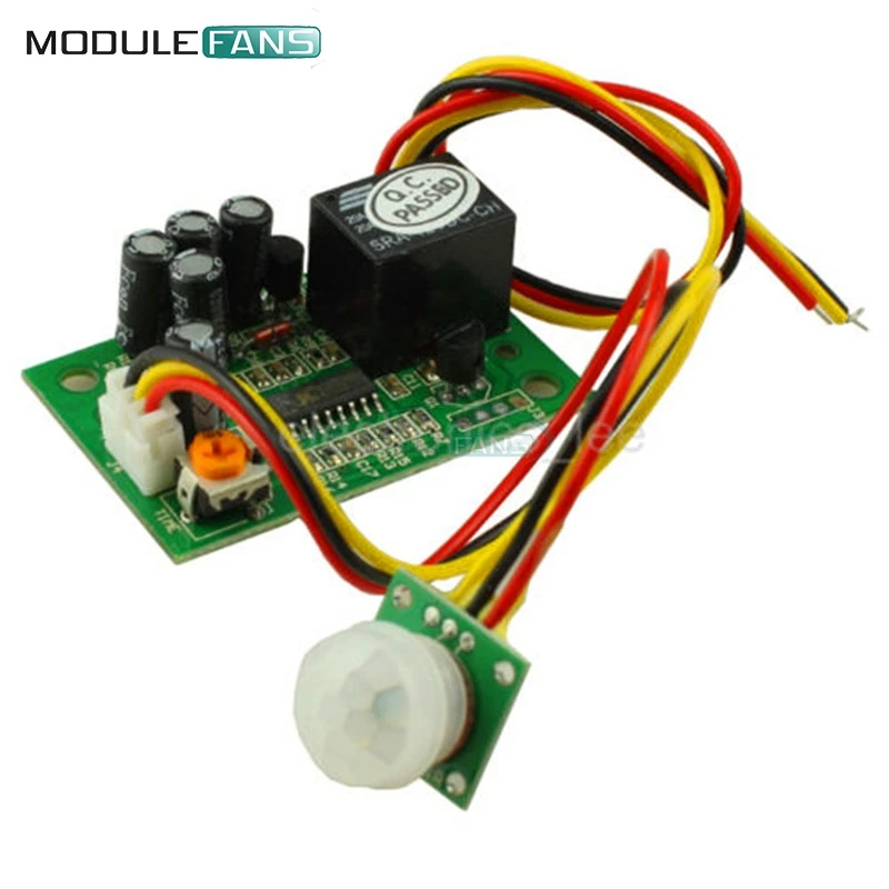 

Human Infrared Sensor Module Body Induction 12 v PIR Pyroelectric Infrared Sensors Imports Probe to Adjust the Relay Output